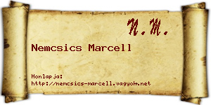 Nemcsics Marcell névjegykártya